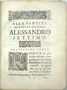 Vita del seruo di Dio D. Toriuio Alfonso Mogrouejo : dedicato alla Santità di Nostro Signore Alessandro VII Pontefice Massimo
. LAPI, Michel Angelo