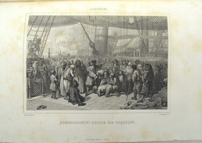 L’Algérie ancienne et moderne depuis les premiers établissements des carthaginois jusqu’à la prise de la Smalah d Abd-El-Kader. Vignettes par Raffet et Rouargue Frères.
