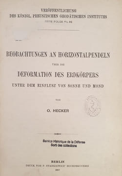 BEOBACHTUNGEN AN HORIZONTALPENDELN. HECKER