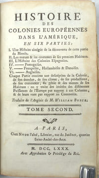 Histoire des colonies européennes dans L'Amérique en six parties. Traduite de l'anglois par M. E. (Marc-Antoine Eidous).