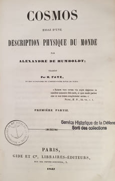 COSMOS, ESSAI D'UNE DESCRIPTION PHYSIQUE DU MONDE. HUMBOLDT