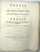 Essais sur les Isles Fortunées et l'Antique Atlantide, ou Précis de l'histoire générale de l'Archipel des Canaries.
 par BORY DE SAINT-VINCENT (Jean-Baptiste)
 - Image 1