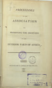 Proceedings of the Association for Promoting the Discovery of the Interior Parts of Africa.
 par  - Image 1