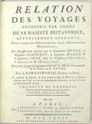 Relation Des Voyages Entrepris […] Pour Faire Des Découvertes Dans L’hémisphère Méridional, et successivement exécutés par le Commodore Byron, le Capitaine Carteret, le Capitaine Wallis & le Capitaine Cook, dans les vaisseaux le Dauphin, le Swallow & l'Endeavour ...
 par COOK, CARTERET, BYRON, WALLIS, HAWKESWORTH
 - Image 5