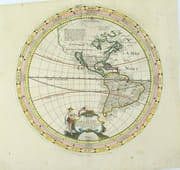 Carte de l'Amerique Nouvellement Dressee Suivant les Nouvelles Descouvertes & Mise en Fransois (ET) Carte Nouvelle de l'Europe Asie & Afrique Nouvellement Dressee & Misse en Francois
 par TAVERNIER, Melchior (1594-1665)
 - Image 1