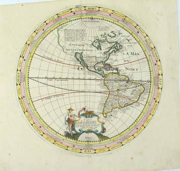 Carte de l'Amerique Nouvellement Dressee Suivant les Nouvelles Descouvertes & Mise en Fransois (ET) Carte Nouvelle de l'Europe Asie & Afrique ...