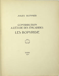 Contribution A L'étude Des Épicarides, Les Bopyridae