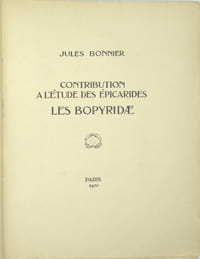 Contribution A L'étude Des Épicarides, Les Bopyridae