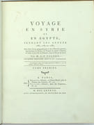 Voyage en Syrie et en Égypte, pendant les années 1783, 1784, & 1785.

 par VOLNEY (Constantin François, comte de)

 - Image 2