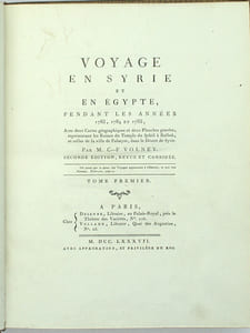 Voyage en Syrie et en Égypte, pendant les années 1783, 1784, & 1785.

