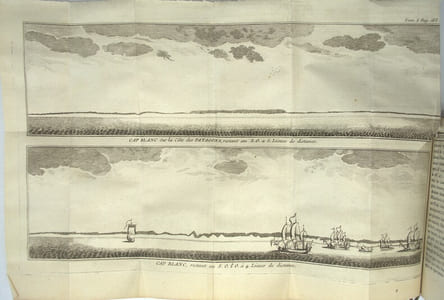 Voyage autour du monde, fait dans les années 1740, 41, 42, 43 & 44. Par George Anson …., Tome 1 seul.