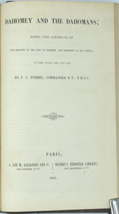 Voyage dans l'Afrique Occidentale comprenant l'exploration du Sénégal depuis Saint-Louis jusqu'à Falémé, au-delà de Bakel ; de la Falémé‚ depuis son embouchure jusqu'à Sansanding ; des mines d'or de Kéniéba dans le Bambouk ; des pays de Galam, Bondou et Woolli; et de la Gambie, depuis Baracounda jusqu'à l'Océan ; exécuté‚ en 1843 et 1844. 
