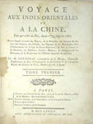 Voyage aux Indes orientales et à la Chine, fait par ordre du Roi, depuis 1774 jusqu'en 1781 : Dans lequel on traite des M urs, de la Religion, des Sciences des Arts des Indiens, des Chinois... suivi d'Observations sur le Cap de Bonne-Espérance, les Isles de France de Bourbon... des Recherches sur l'Histoire Naturelle de ces Pays. par SONNERAT, Pierre. - Image 2