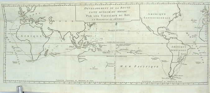 Voyage autour du monde, par la frégate du roi la Boudeuse et la flûte l'Étoile, en 1766, 1767, 1768 et 1769. Seconde édition augmentée. Suivi de Journal d'un Voyage autour du Monde, Fait par MM. Banks & Solander, Anglois, en 1768, 1769, 1770, 1771