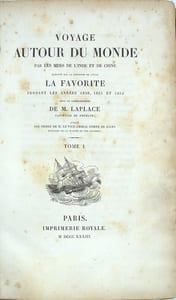 Voyage autour du monde par les mers de l'Inde et de la Chine exécuté sur la corvette de l'État la Favorite pendant les années 1830, 1831, et 1832. 
