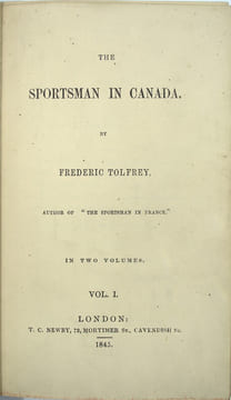 The sportsman in Canada
. TOLFREY (Frederic)