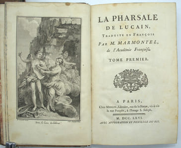 La Pharsale de Lucain traduite en françois par M. Marmontel.
