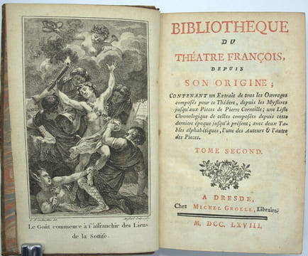 Bibliothèque du théatre françois depuis son origine.
. LA VALLIÈRE (Louis-César duc de)