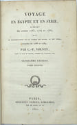 Voyage en Syrie et en Egypte, Pendant les années 1783, 1784 et 1785, suivi de considérations sur la guerre des Russes et des Turks, publiées en 1788 et 1789
 par VOLNEY (Constantin-François de Chasseboeuf, Comte de) 
 - Image 5