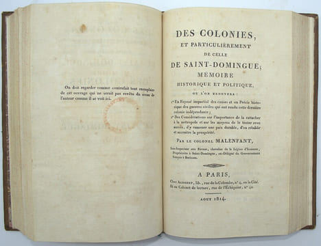 « Des Colonies, et particulièrement de celle de Saint-Domingue… », précédé de « Histoire du Général Moreau, … », de « Campagne de Moscow en 1812, …, ...