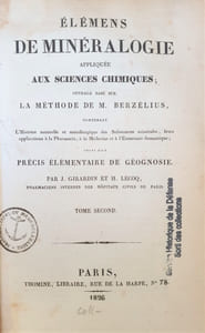 ELEMENTS DE MINERALOGIE APPLIQUEE AUX SCIENCES CHIMIQUES