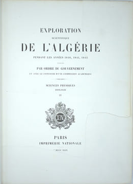 Exploration scientifique de l'Algérie : Pendant les années 1840, 1841, 1842...Sciences Physiques, Zoologie, Histoire Naturelle Des Animaux Articulés.. ...