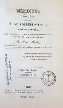 MEMOIRES COMPOSES AU SUJET D'UNE CORRESPONDANCE METEOROLOGIQUE. MORIN