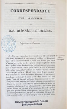 MEMOIRES COMPOSES AU SUJET D'UNE CORRESPONDANCE METEOROLOGIQUE. MORIN