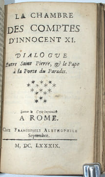 Le Cibisme. Premier dialogue entre Pasquin & Marforio sur les Affaires du temps suivi Le songe de Pasquin, ou le Bal de l'Europe, Second dialogue.... ...