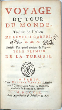 Voyage autour du monde. Traduit de l'italien… par M. L. N. [Le Noble]. 
. GEMELLI-CARERI (Giovanni-Francesco). 
