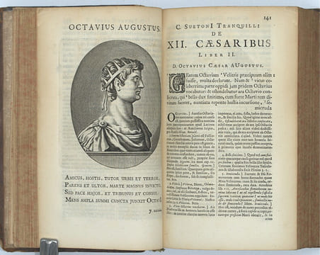 C. Suetonius Tranquillus, Et in cum commentarius, exhibente Joanne Schildio. Editio quarta.
. SUÉTONE (Caius Suetonius Tranquillus), Johann Schild, ...