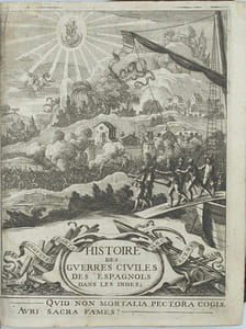 Histoire des guerres civiles des espagnols dans les Indes ; Causées par les Soûlevemens des Picarres, et des Almagres; suivis de pluisieurs desolations; à peine croyables; arrivées au Peru par l’ambition, & par l’avarice des Conquerans de ce grand Empire. Escrire en Espagnol par ... Et mise en françois par I. Baudoin / Suitte des guerres civiles des espagnols dans le Perou; iusques à la Mort tragique du Prince Tupac Amaru, Heritier de cet Empire; et a l’Exil funeste des Yncas les plus proches de la Couronne.