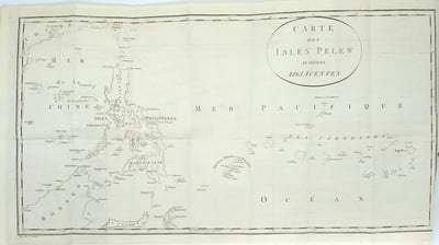 Relation des iles Pelew, situees dans la partie occidentale de l'ocean pacifique, composee sur les Journeaux et les communications du Capitaine Henri Wilson et de quelques-uns de ses Officiers, qui, en aout 1783, y ont fait naufrage sur l'Antelope, paquebot de la Compagnie des Indes orientales.

