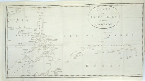 Relation des iles Pelew, situees dans la partie occidentale de l'ocean pacifique, composee sur les Journeaux et les communications du Capitaine Henri ...
