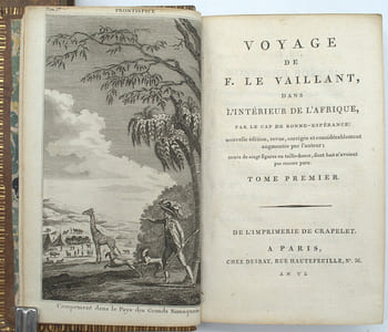 Voyage de François Le Vaillant dans l’intérieur de l’Afrique par le cap de Bonne Esperance, nouvelle édition, …
