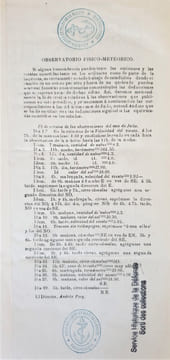 ANUARIO DEL OBSERVATORIO FISICO METEORICO DE LA HABANA. POEY