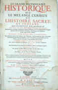 Le grand dictionnaire historique ou le mélange curieux de l'histoire sacrée et profane… 5ème édition
 par MORERI (Louis)
 - Image 1