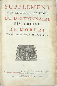 Le grand dictionnaire historique ou le mélange curieux de l'histoire sacrée et profane… 5ème édition
. MORERI (Louis)