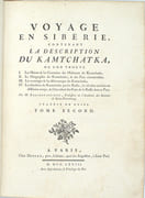 Voyage En Sibérie : Contenant Des Mœurs, Les Usages Des Russes, Et L'Etat Actuel De Cette Puissance ; La Description Géographique Et Le Nivellement De La Route De Paris a Tobolsk … Description du Kamtchatka…Par m. Kracheninikow
 by CHAPPE D'AUTEROCHE (J-B.), KRACHENINIKOW (F.)
 - Image 8