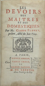 Les Devoirs des maîtres et des domestiques…
