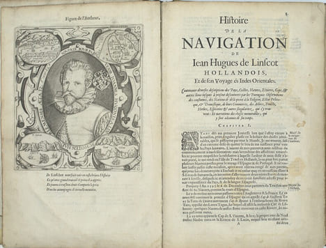 Histoire de la Navigation de Jean Hugues de Linschot aux Indes orientales, contenant diverses descriptions des lieux jusques à present descouverts par ...