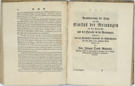 Dissertation qui a remporté le prix proposé par l'Académie royale des sciences et belles lettres de Prusse, sur l'influence réciproque du langage sur ...