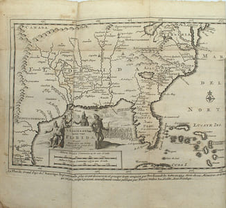 Histoire de la conquete de la Floride ; ou, Relation de ce qui s'est passé dans la découverte de ce pais par Ferdinand de Soto… Traduit en François par Sr. Pierre Richelet. Avec tres belles cartes & figures en taille douce & d'un indice
