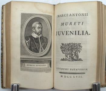 Theodori Bezae Vezelii Poemata, suivi de Marci Antonii Mureti Juvenilia, suivi de Joannis Secundi Hagiensis Juvenilia & Pancharis Joan. Bonefonii Arverni.
