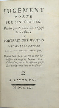 Jugement porté sur les Jésuites, Par les grands hommes de l'Eglise et de l'Etat, ou Portrait des Jésuites fait d'après nature par les plus illustres ...