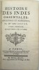 Histoire des Indes orientales, anciennes et modernes.
. GUYON, abb&eacute; Claude-Marie
