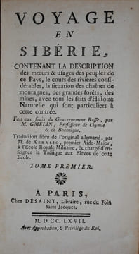 VOYAGE EN SIBERIE. GMELIN