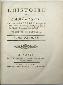 L'Histoire de l'Amérique.
. ROBERTSON (William).