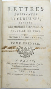 LETTRES ÉDIFIANTES et curieuses, écrites des missions étrangères. Nouvelle édition par quelques missionnaires de la Compagnie de Jésus.
