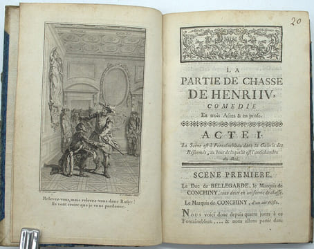 La Partie de chasse de Henri IV, comédie en trois actes & en prose, avec quatre estampes en taille-douce, d'après les dessins de M. Gravelot.
. ...